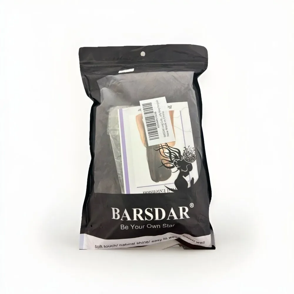 BARSDAR Tape-In BARSDAR Claw Clip Ponytail Extension  Curly Wavy Dark Brown